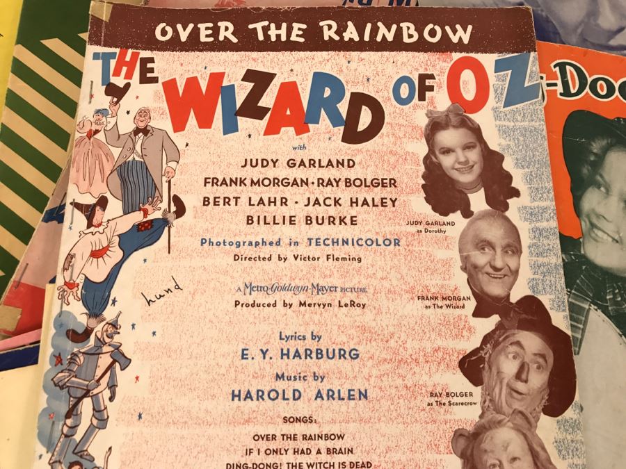 Large Collection Of Vintage Sheet Music - The Wizard Of Oz, Shirley ...