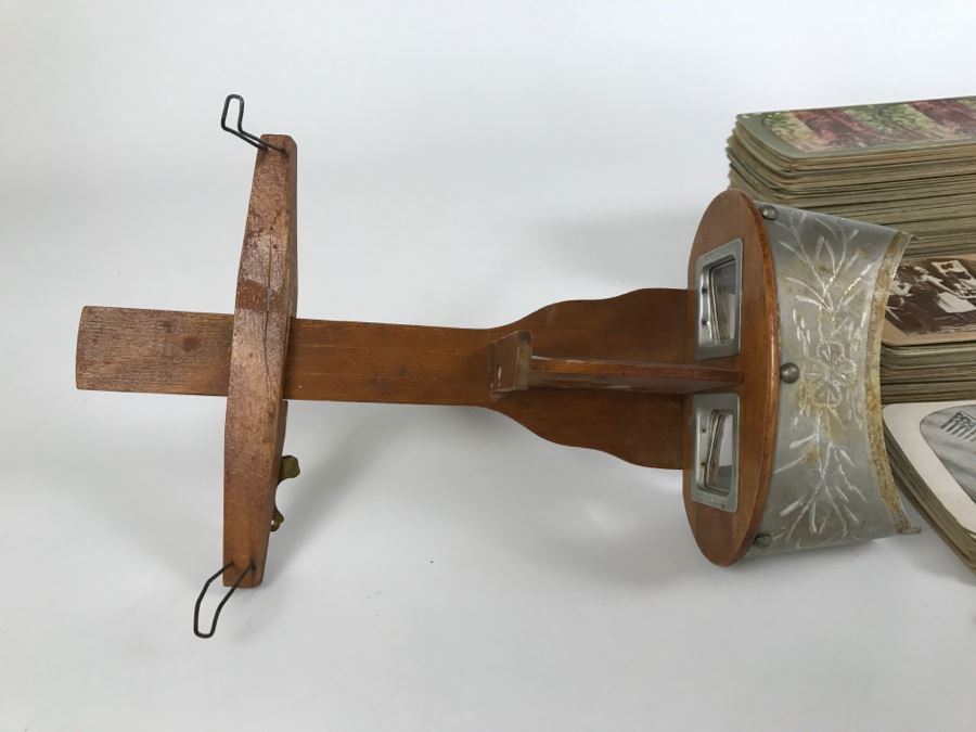 Vintage Holmes Stereoscope With Large Collection Of Stereo Cards - Click To See Details [Photo 10]