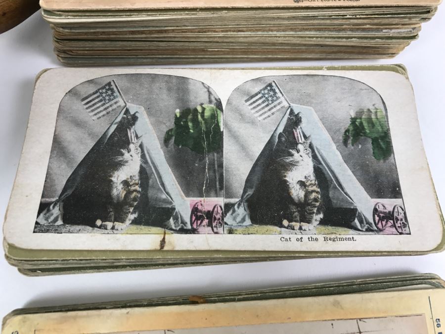 Vintage Holmes Stereoscope With Large Collection Of Stereo Cards - Click To See Details [Photo 4]