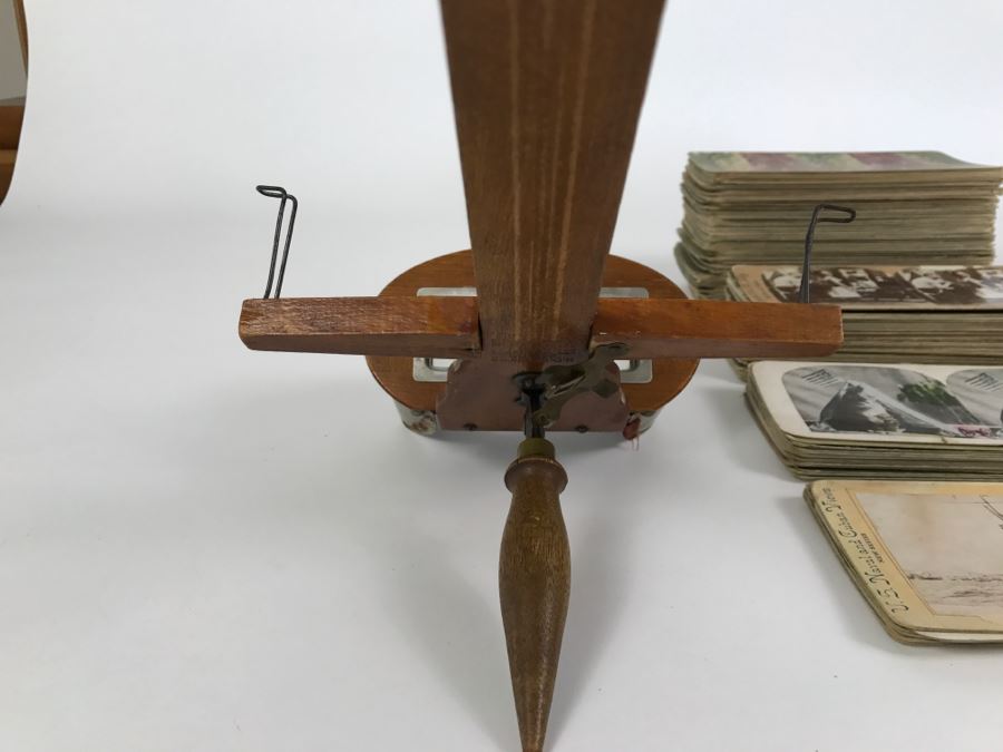 Vintage Holmes Stereoscope With Large Collection Of Stereo Cards - Click To See Details [Photo 13]