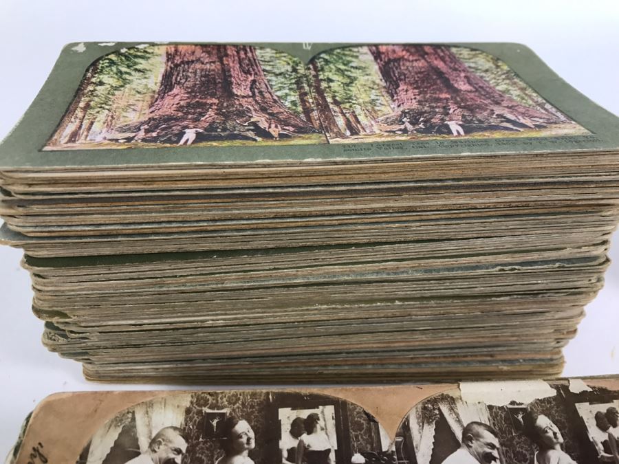 Vintage Holmes Stereoscope With Large Collection Of Stereo Cards - Click To See Details [Photo 8]