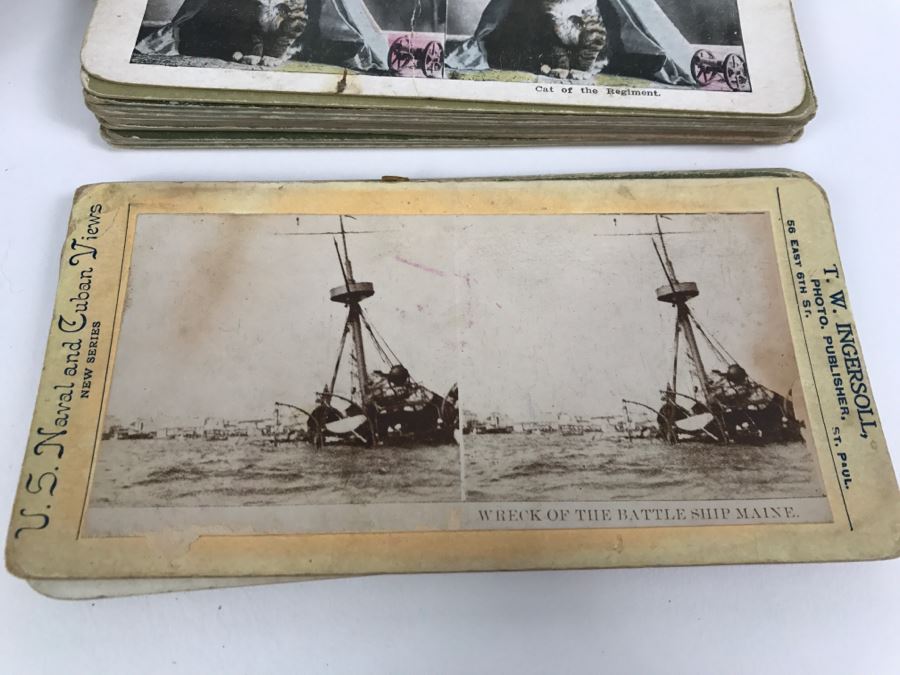 Vintage Holmes Stereoscope With Large Collection Of Stereo Cards - Click To See Details [Photo 3]