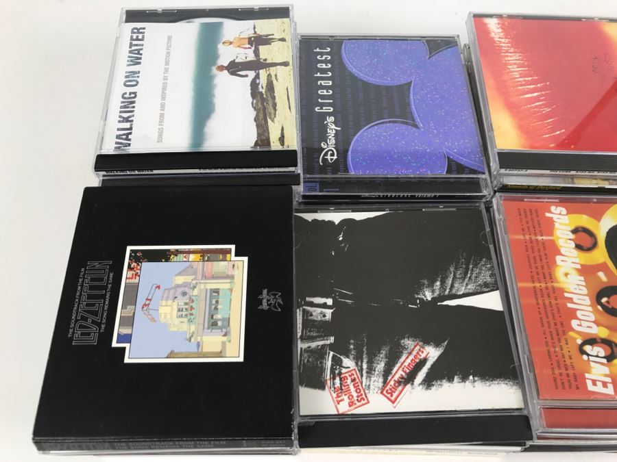 Music CD Collection: Led Zeppelin, Rolling Stones, Elvis, Disney, Walking On Water - See All Photos [Photo 2]