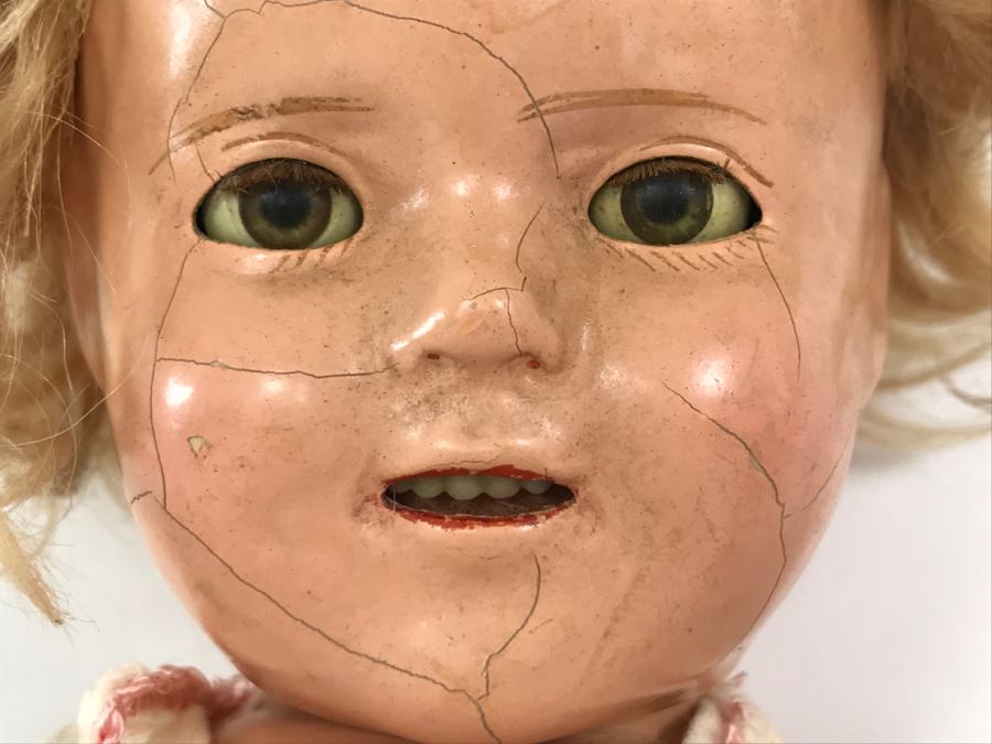 Vintage 1930's Shirley Temple Composition Doll - Leg Needs To Be Reattached [Photo 4]