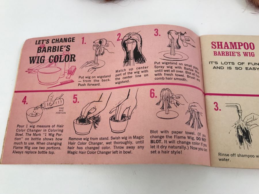 Vintage Mattel Barbie's Color 'N Curl Playset With Original Instuction Book [Photo 3]