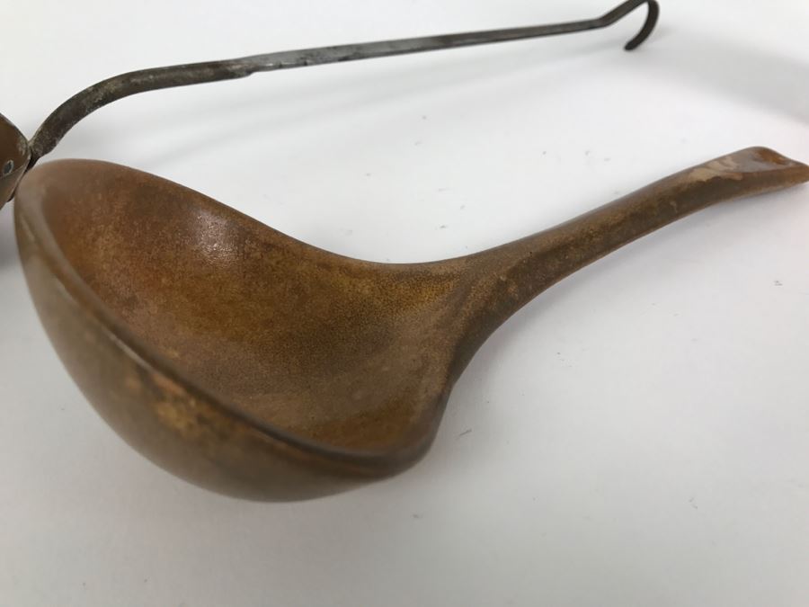 Pair Of Vintage Ladles: One Copper And One Ceramic [Photo 2]