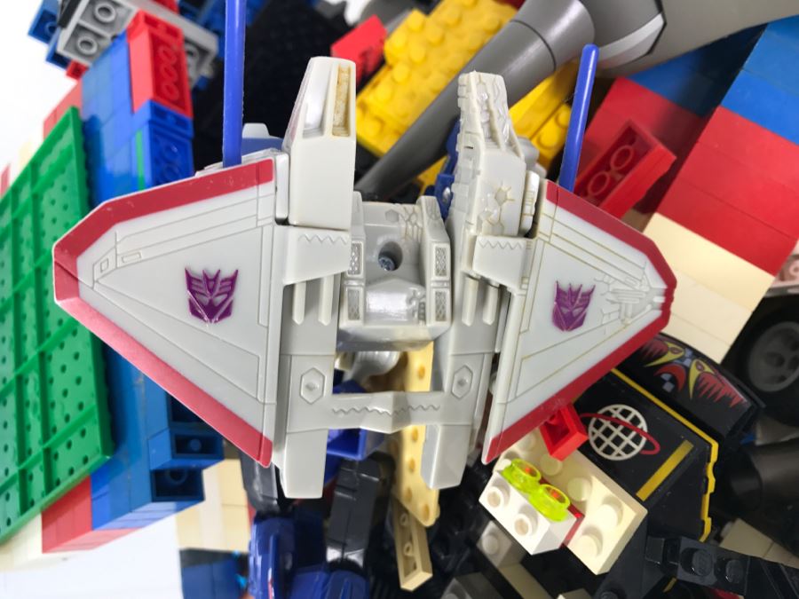 Plastic Bin Filled With Assorted LEGO Toys, Transformer And Other Toys [Photo 7]