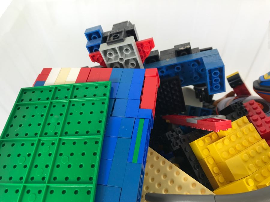 Plastic Bin Filled With Assorted LEGO Toys, Transformer And Other Toys [Photo 3]