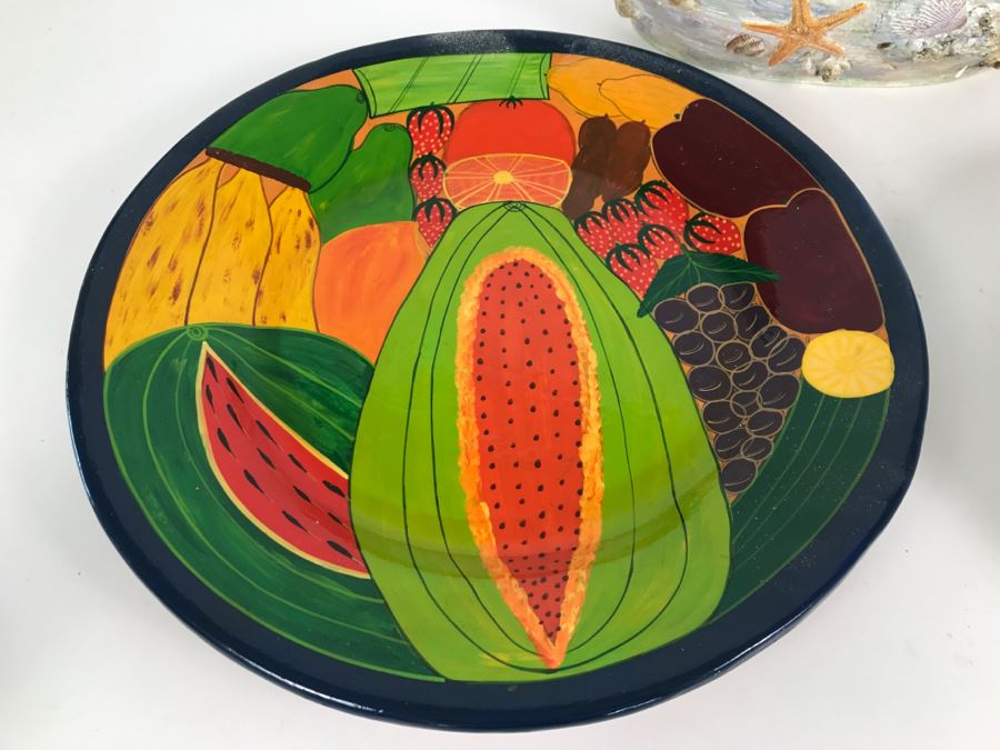 Seashell Motif Vase With 2 Large Bowls [Photo 2]