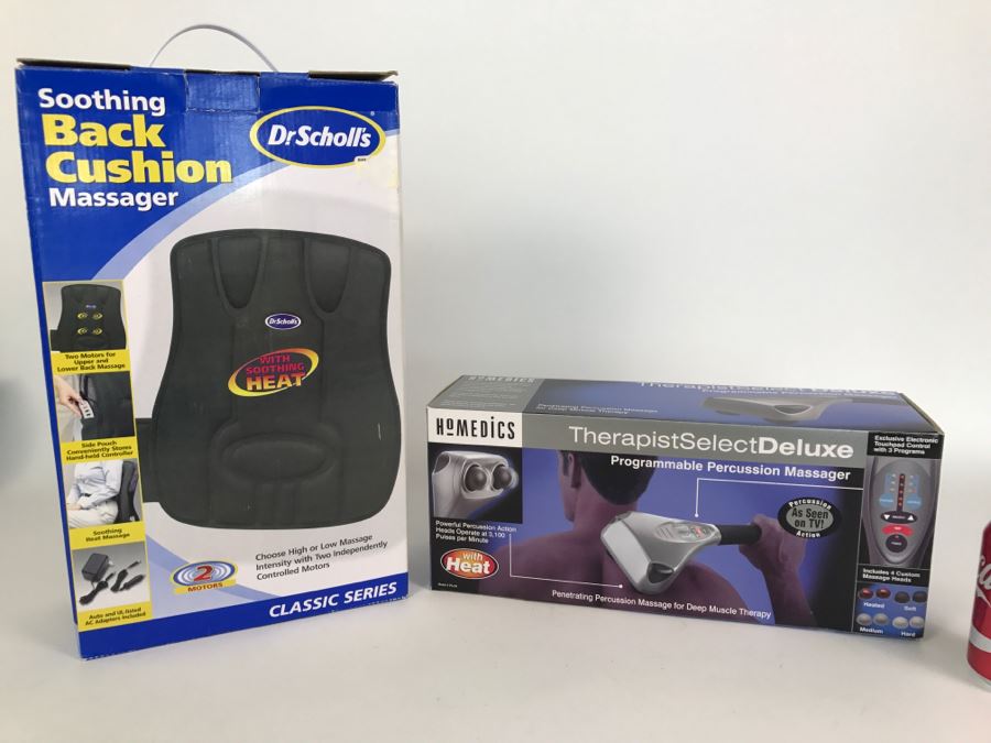 Dr Scholl's Soothing Back Cushion Massager, Homedics Massager And Heating Pad