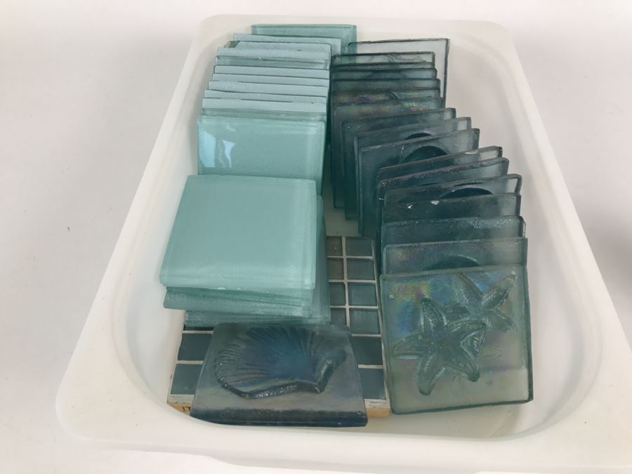 Various Glass Tiles Including Seashell Motif Tiles [Photo 5]