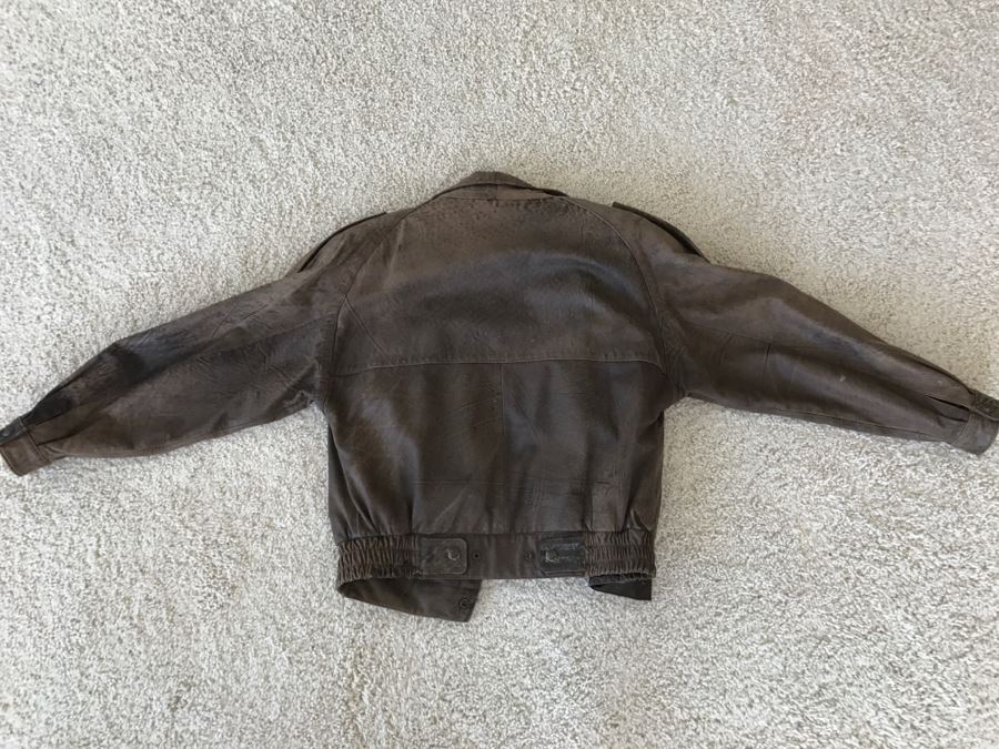 Men's Brown Leather Jacket Size M [Photo 5]