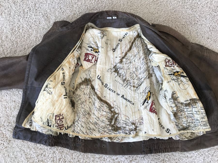 Men's Brown Leather Jacket Size M [Photo 4]