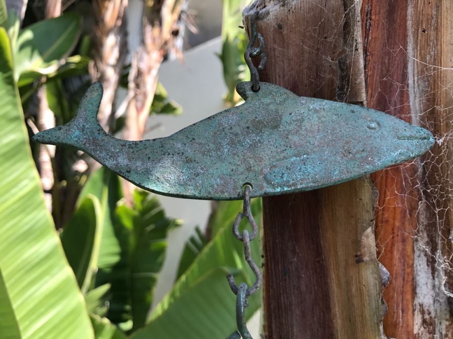 Whale Motif Copper Wind Chime [Photo 3]