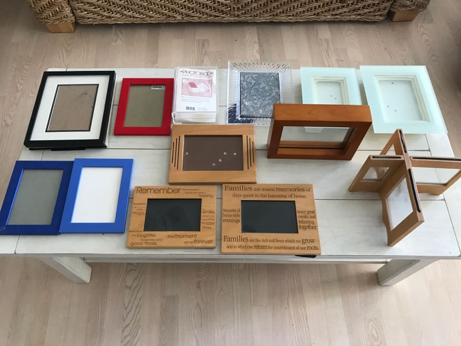 Large Picture Frame Lot - All Frames On Top Of Coffee Table [Photo 1]