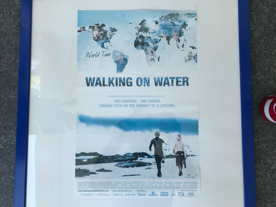 Framed Walking On Water Surf Movie Poster