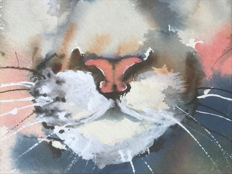 Original Watercolor Of Mountain Lion By Local Artist C Fleming [Photo 13]