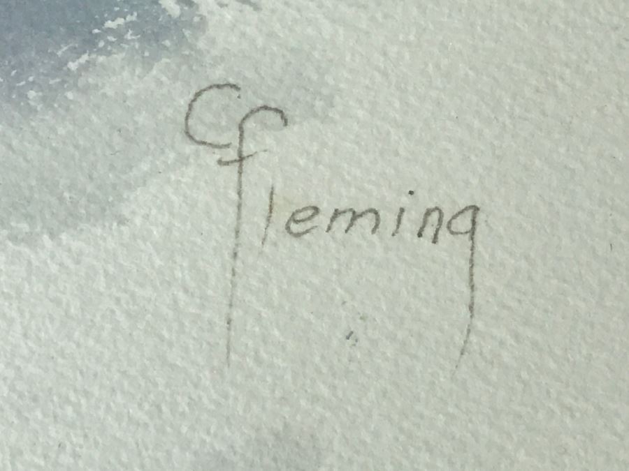 Original Watercolor Of Mountain Lion By Local Artist C Fleming [Photo 6]