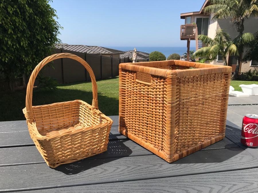 Pair Of Baskets Basking In Another Sunny Day In Paradise
