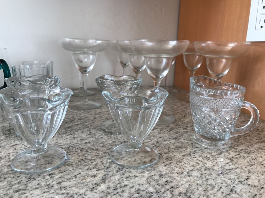 Stemware, Glasses, Saucers, Plates And Bowl Lot [Photo 2]