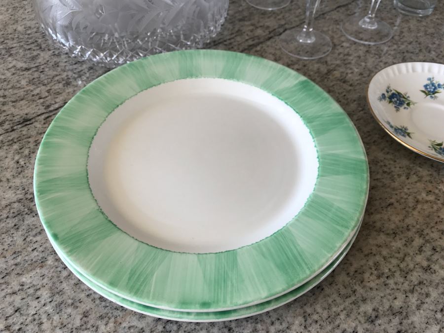 Stemware, Glasses, Saucers, Plates And Bowl Lot [Photo 10]