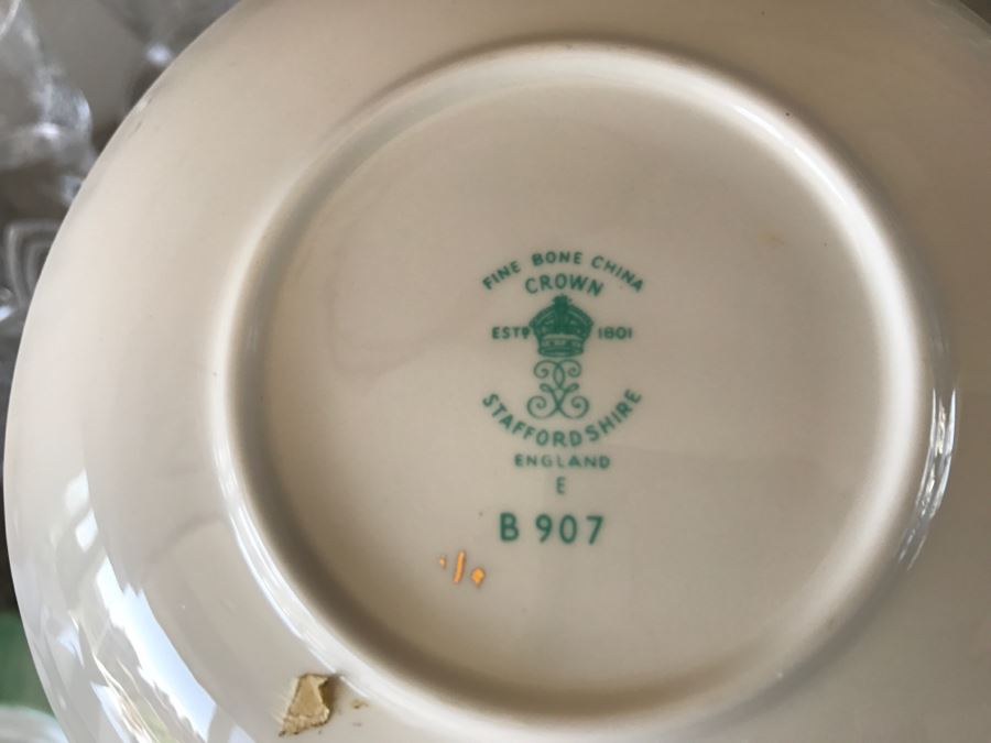 Stemware, Glasses, Saucers, Plates And Bowl Lot [Photo 18]