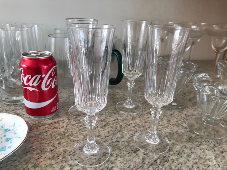 Stemware, Glasses, Saucers, Plates And Bowl Lot [Photo 3]