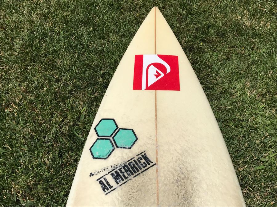DANE REYNOLDS Personal Surfboard Signed 6'2' - Multiple Areas Where He Wrote 'VENTURA SURF SHOP' - Possibly Best Freestyle Surfer Ever Tied With Kelly Slater - Item Has Reserve [Photo 17]