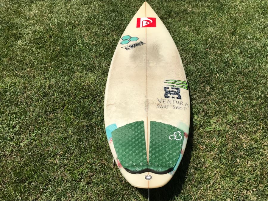 DANE REYNOLDS Personal Surfboard Signed 6'2' - Multiple Areas Where He Wrote 'VENTURA SURF SHOP' - Possibly Best Freestyle Surfer Ever Tied With Kelly Slater - Item Has Reserve [Photo 18]