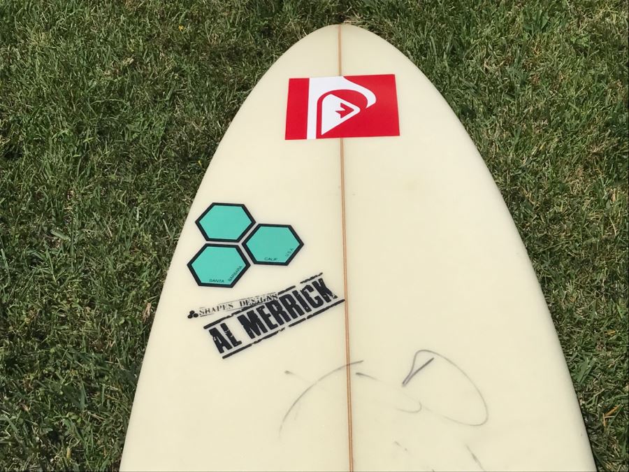 DANE REYNOLDS Personal Surfboard Signed 6'2' - Multiple Areas Where He Wrote 'VENTURA SURF SHOP' - Possibly Best Freestyle Surfer Ever Tied With Kelly Slater - Item Has Reserve [Photo 8]
