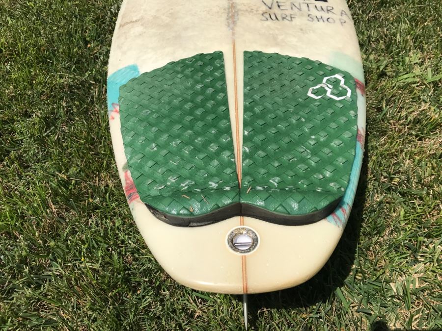 DANE REYNOLDS Personal Surfboard Signed 6'2' - Multiple Areas Where He Wrote 'VENTURA SURF SHOP' - Possibly Best Freestyle Surfer Ever Tied With Kelly Slater - Item Has Reserve [Photo 12]