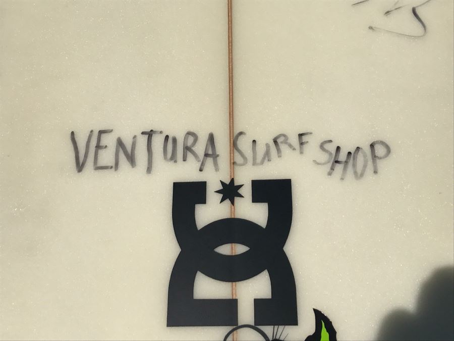 DANE REYNOLDS Personal Surfboard Signed 6'2' - Multiple Areas Where He Wrote 'VENTURA SURF SHOP' - Possibly Best Freestyle Surfer Ever Tied With Kelly Slater - Item Has Reserve [Photo 10]