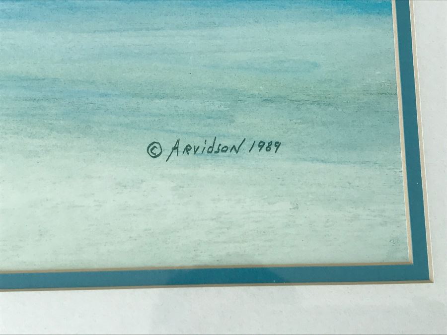 Vintage 1989 Arvidson Beach Print Framed [Photo 4]