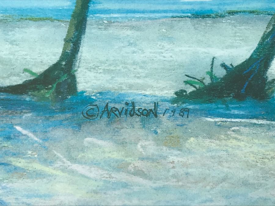 Vintage 1989 Arvidson Beach Print Framed [Photo 5]