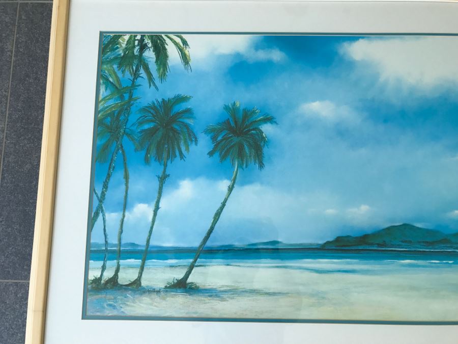 Vintage 1989 Arvidson Beach Print Framed [Photo 2]