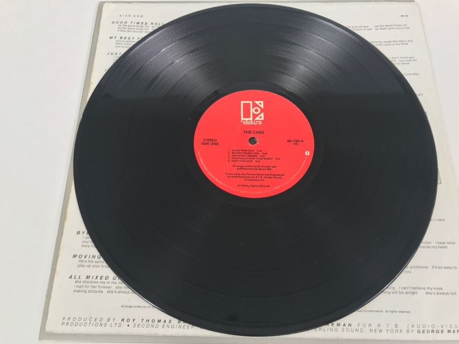 The Cars - The Cars - Vinyl Record Album - Elektra 6E-135 [Photo 5]