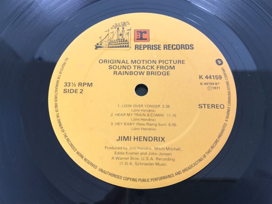 Jimi Hendrix - Rainbow Bridge - Original Motion Picture Sound Track - Vinyl Record Album - Reprise Records K 44159 [Photo 8]
