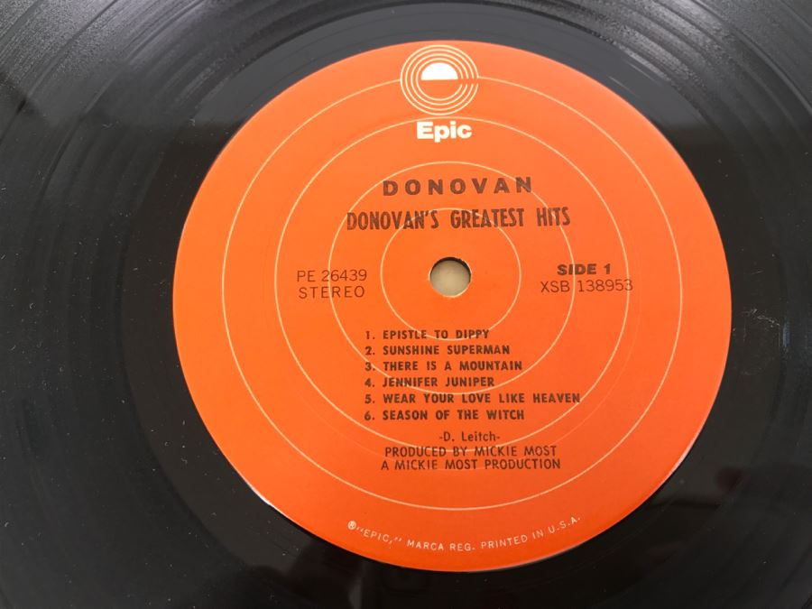 Donovan - Donovan's Greatest Hits - Vinyl Record Album - Epic PE 26439 [Photo 8]