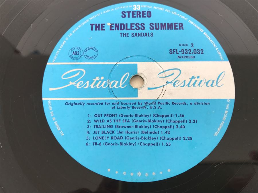 The Sandals - The Endless Summer - Vinyl Record Album - Festival Records SFL-932,032 [Photo 9]