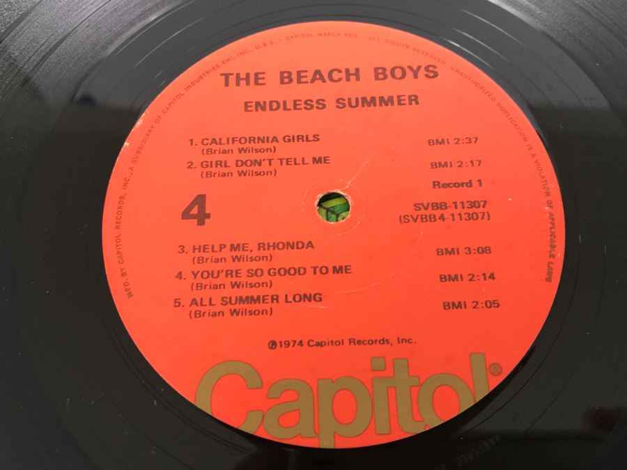 The Beach Boys - Endless Summer - Vinyl Record Album - Capitol Records SVBB-11307 [Photo 10]