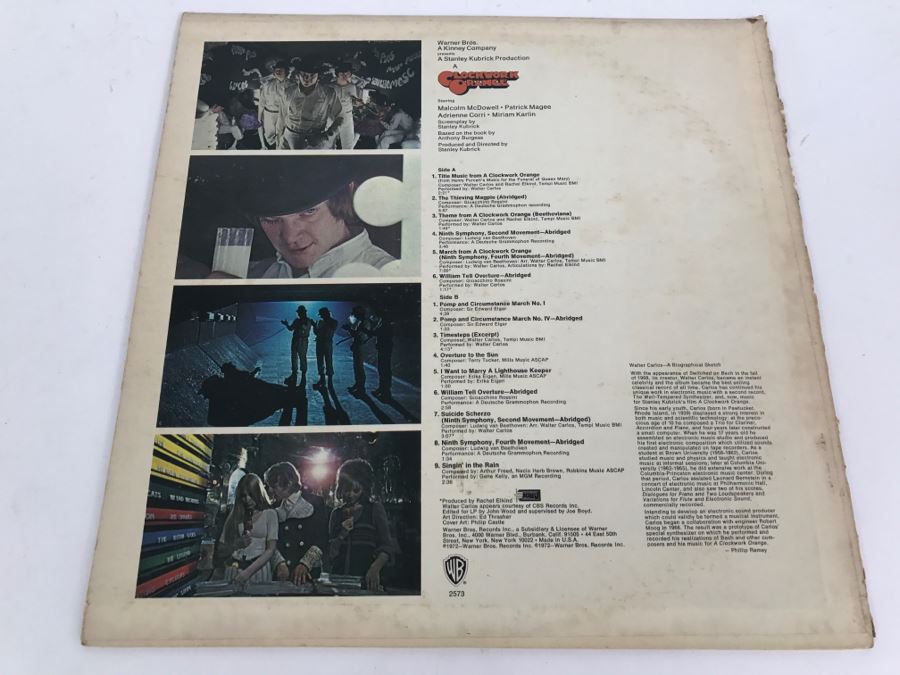 Various - Stanley Kubrick's A Clockwork Orange (Music From The Soundtrack) - Vinyl Record Album - Warner Bros. Records BS 2573 [Photo 3]
