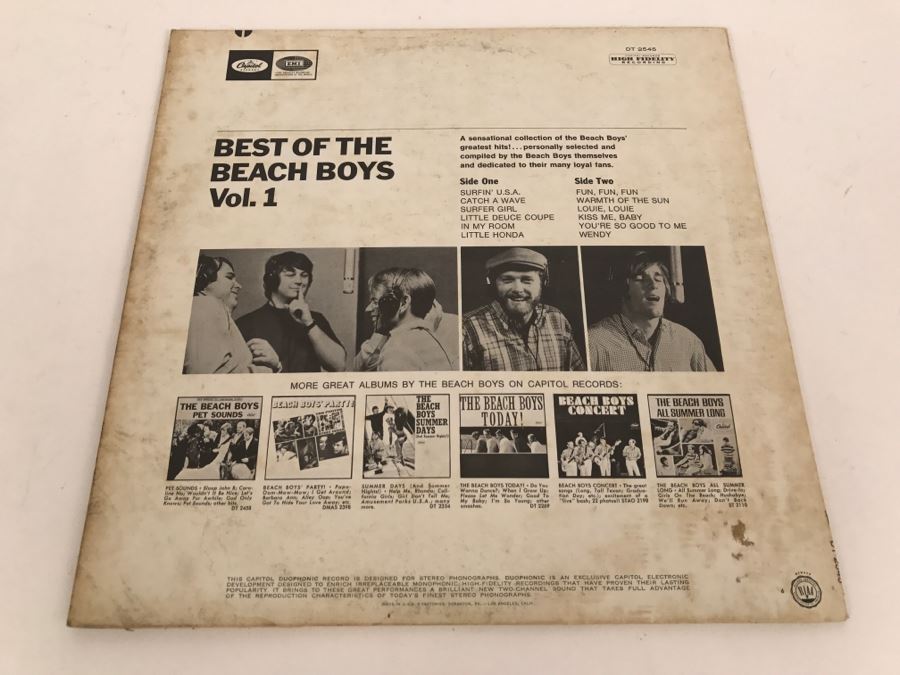 The Beach Boys - Best Of The Beach Boys - Vinyl Record Album - Capitol Records DT 2545 [Photo 2]