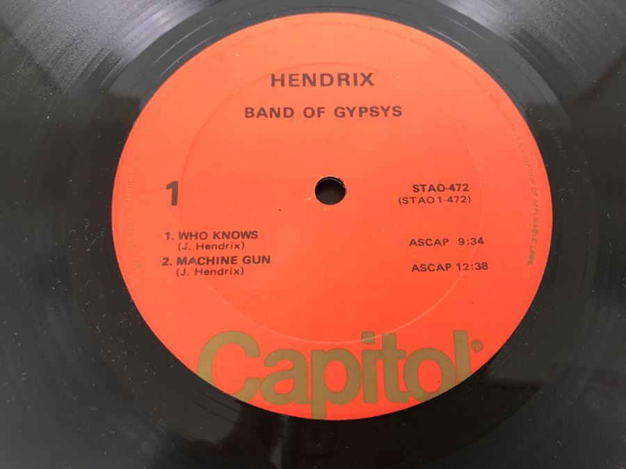 Jimi Hendrix - Band Of Gypsys - Vinyl Record Album - Capitol Records STAO-472 [Photo 7]