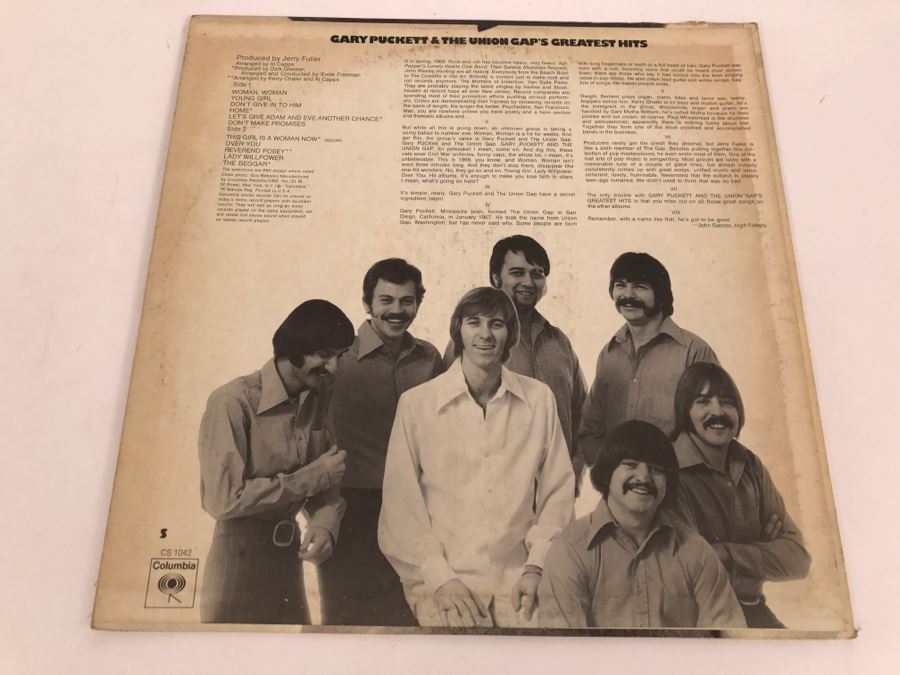 Gary Puckett & The Union Gap - Gary Puckett & The Union Gap's Greatest Hits - Vinyl Record Album - Columbia CS  1042 [Photo 2]