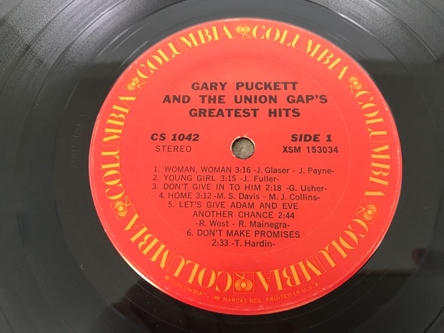 Gary Puckett & The Union Gap - Gary Puckett & The Union Gap's Greatest Hits - Vinyl Record Album - Columbia CS  1042 [Photo 4]