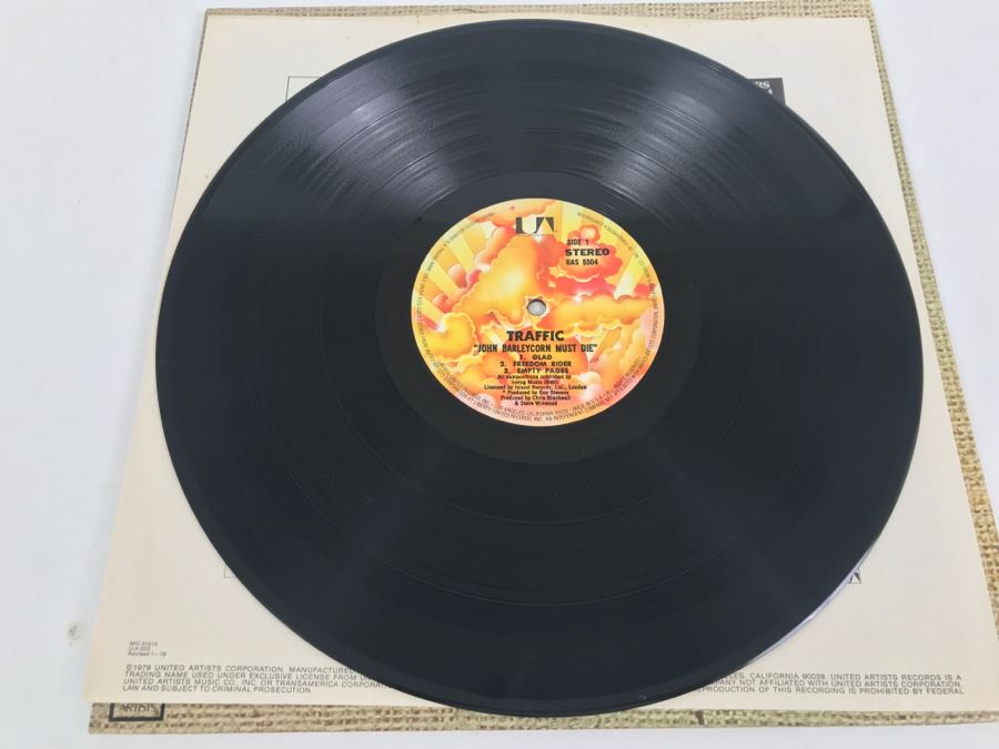 Traffic - John Barleycorn Must Die - Vinyl Record Album - United Artists Records UAS 5504 [Photo 6]