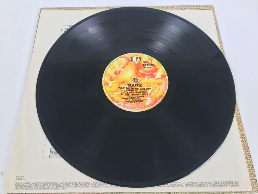 Traffic - John Barleycorn Must Die - Vinyl Record Album - United Artists Records UAS 5504 [Photo 8]