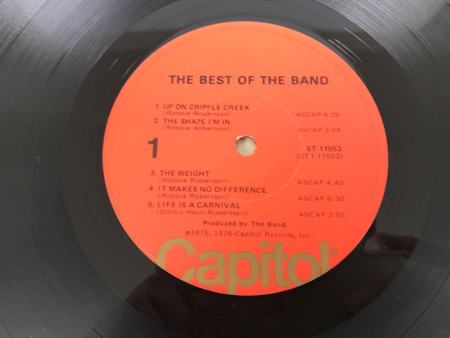 The Band - The Best Of The Band - Vinyl Record Album - Capitol Records ST-11553 [Photo 4]