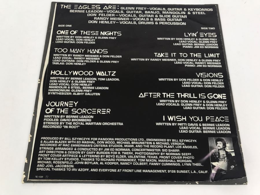 Eagles - One Of These Nights - Vinyl Record Album - Asylum Records 7E-1039 [Photo 3]