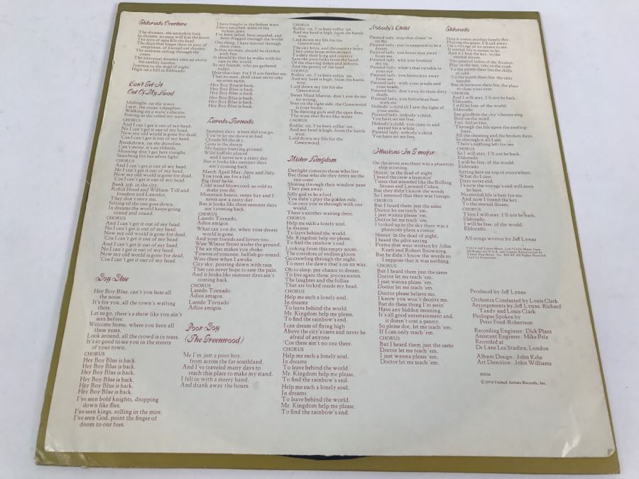 Electric Light Orchestra - Eldorado - A Symphony By The Electric Light Orchestra - Vinyl Record Album - Jet Records JZ 35526 [Photo 4]